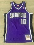 10 Mike Bibby Sacramento Kings 2002-03 Maillot Violet